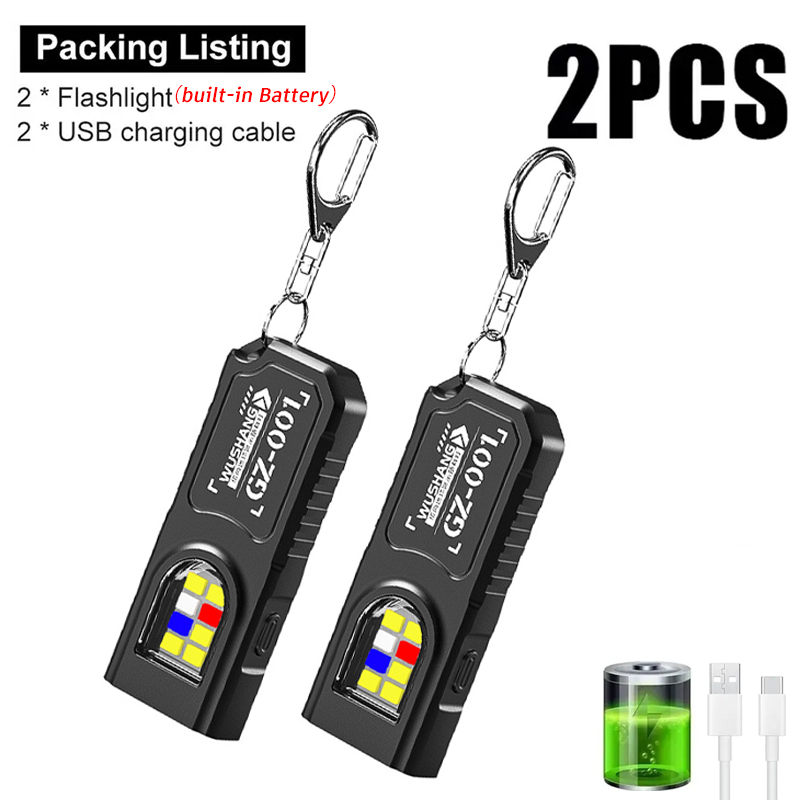 Keychain Flashlight - Многофункциональный фонарик-брелок с USB-зарядкой, мини-фонарик с