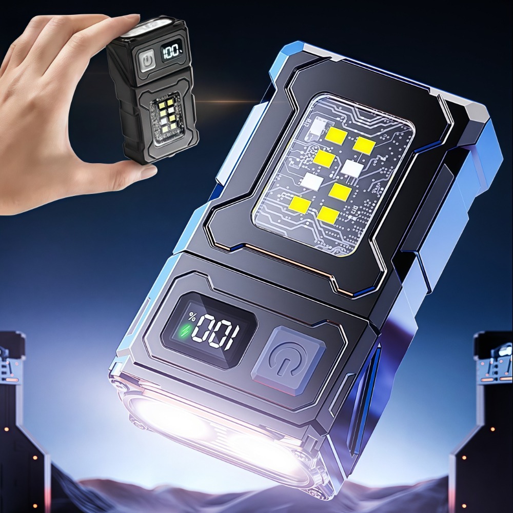 Keychain Flashlight - Перезаряжаемый мини-фонарик LED с магнитным креплением,