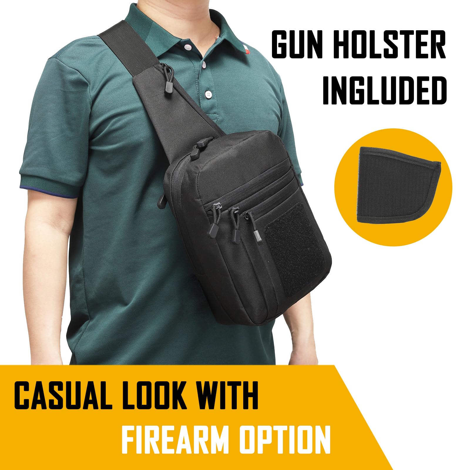 Edc Concealed Carry Sling Bag - Мужская сумка через плечо для скрытого