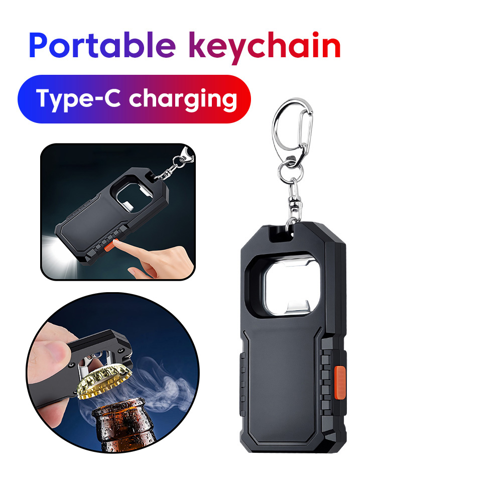 Keychain Flashlight - Многофункциональный фонарик-брелок с зарядкой Type-C, портативный