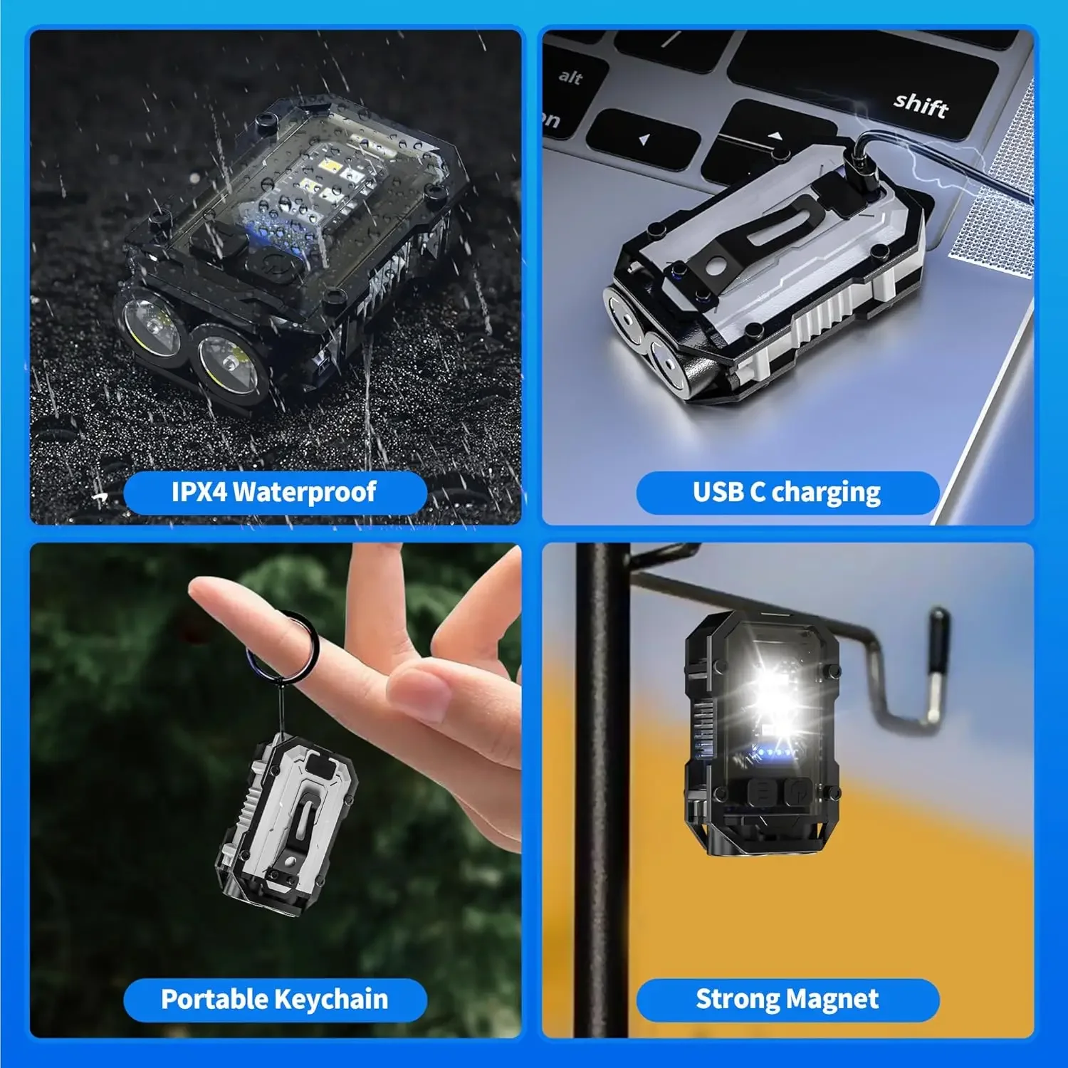 Зажимной фонарик, перезаряжаем – обзор и цена Keychain Flashlight