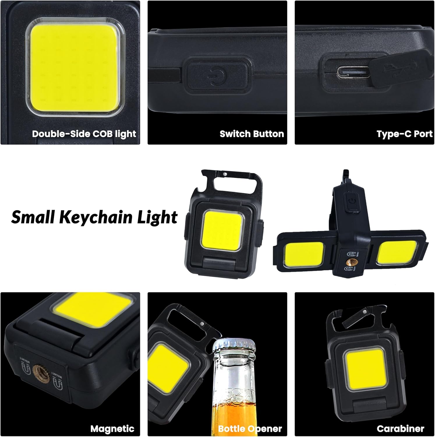 Мини-фонарик-брелок COB, рабоч – обзор и цена Keychain Flashlight
