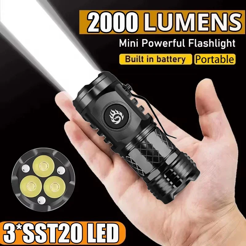 Мощный тактический фонарь с 3  – обзор и цена Keychain Flashlight
