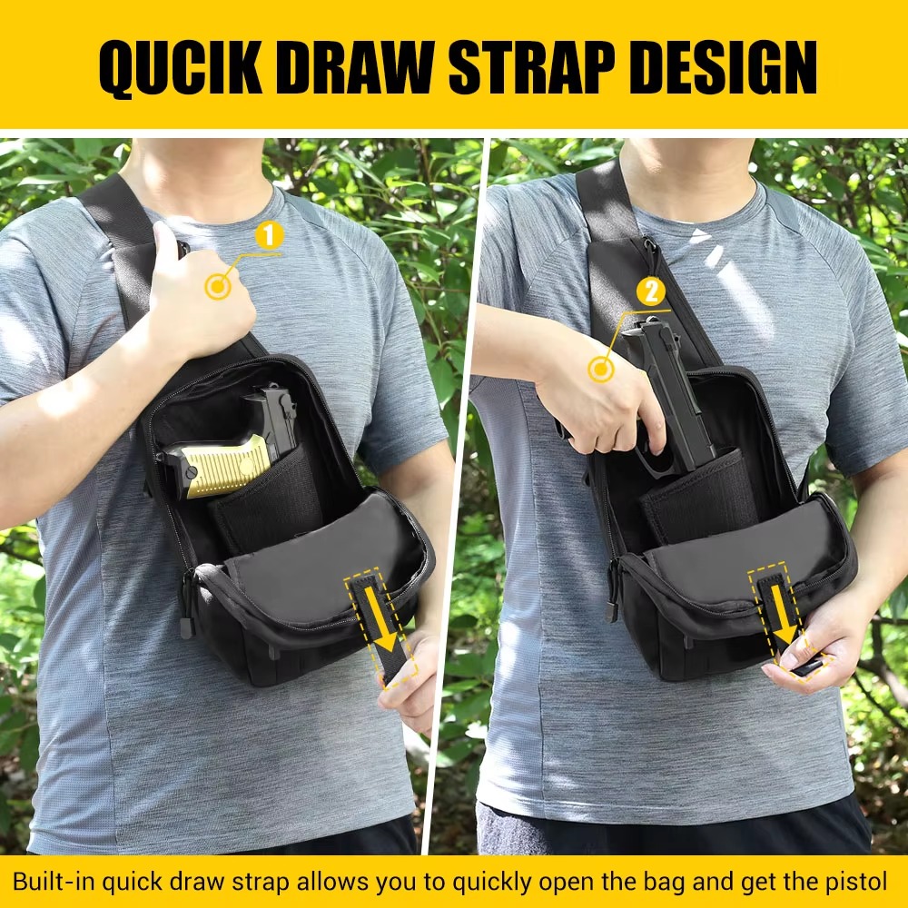 Тактическая сумка для пистолет – обзор и цена Edc Concealed Carry Sling Bag